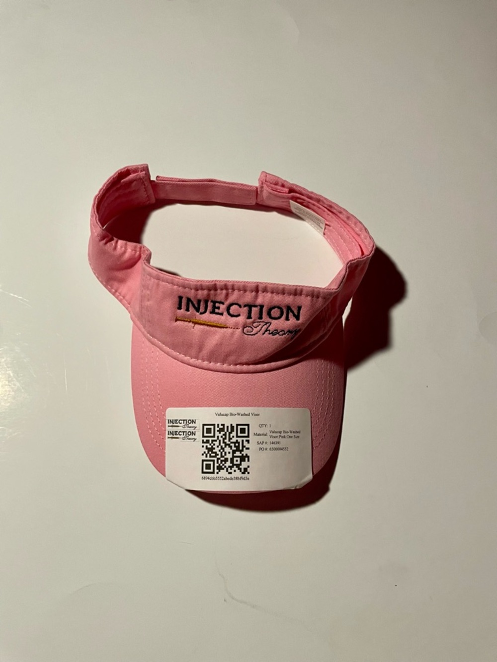 Injection Theory Pink Visor Ladies One Size NWT Summer Spring Sporty Athletic